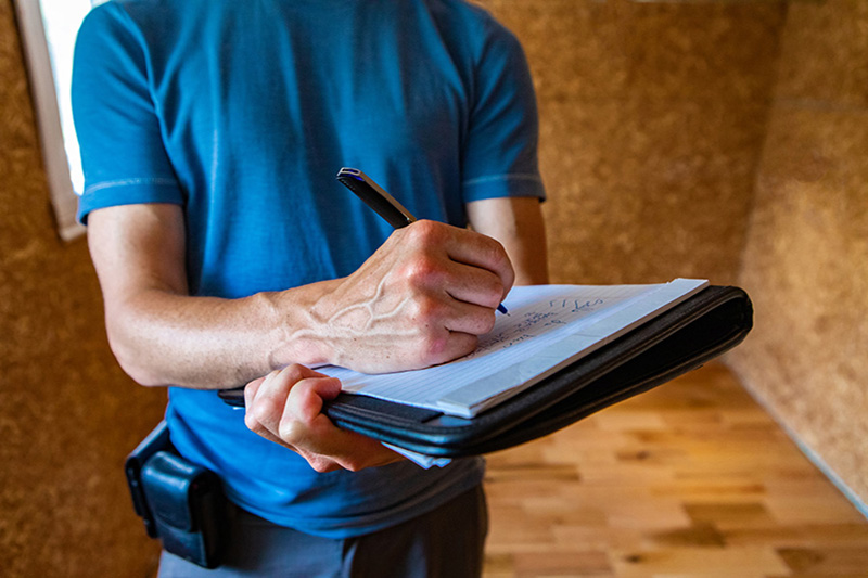 Indoor damp & air quality (IAQ) testing. Re-Inspection Services